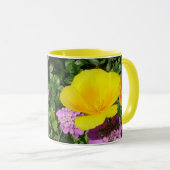 gele bloemen mok (Voorkant rechts)