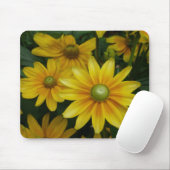 Gele bloemen muismat (Met muis)