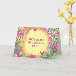 Gele Bloemen Naam aanpassen Inspirivity Floral Kaart