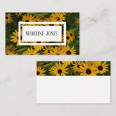  gele bloemen natuur foto aangepast visitekaartje (Voorkant / Achterkant)