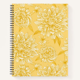 Gele bloemen notitieboek