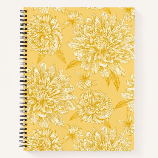 Gele bloemen notitieboek (Voorkant)