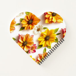 gele bloemen notitieboek