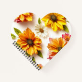 gele bloemen notitieboek (Voorkant)