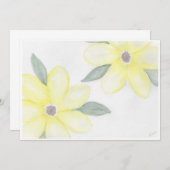 Gele Bloemen Notitiekaarten (Voorkant / Achterkant)