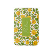 Gele Bloemen Ontwerp met Ontspan Bericht Badmat (Voorkant Verticaal)