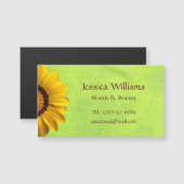 Gele bloemen op Abstract Groen Monogram (Voorkant / Achterkant)