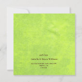 Gele bloemen op Abstract Groen Monogram (Achterkant)