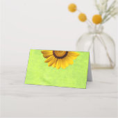 Gele bloemen op Abstract Groen Monogram Afsprakenkaart (Achterkant)