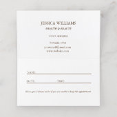 Gele bloemen op Abstract Groen Monogram Afsprakenkaart (Binnenkant ongevouwen)