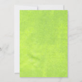 Gele bloemen op Abstract Groen Monogram Kaart (Achterkant)