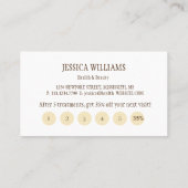 Gele bloemen op Abstract Groen Monogram Klantenkaartje (Achterkant)