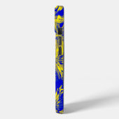 Gele Bloemen Op Blauw Case-Mate iPhone Case (Achterkant / Links)