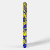 Gele Bloemen Op Blauw Case-Mate iPhone Case (Achterkant / Rechts)