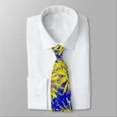 Gele bloemen op blauw stropdas (Gebonden)