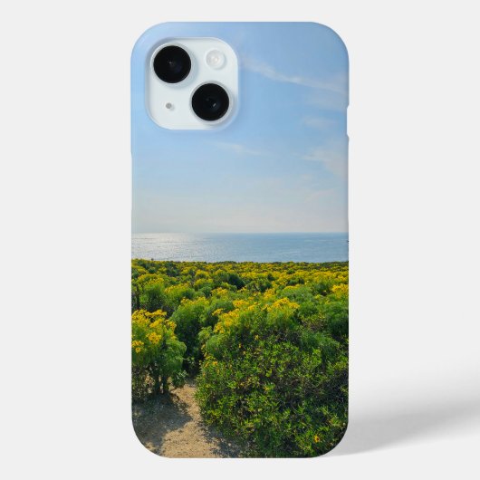 gele bloemen op de heuvel bij Point Dume Case-Mate iPhone Case (Achterkant)