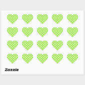Gele bloemen op groen hart sticker (Vel)