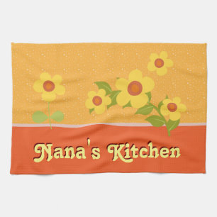 Gele bloemen op maat van Nana Theedoek