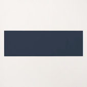 Gele bloemen op marineblauwe achtergrond Monogram Yogamat (Achterkant (horizontaal))