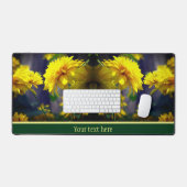 Gele bloemen op zonneschijn gepersonaliseerd bureaumat (Keyboard & Muis)