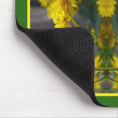 Gele bloemen op zonneschijns-Abstract gepersonalis Muismat (Hoek)