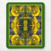 Gele bloemen op zonneschijns-Abstract gepersonalis Muismat (Voorkant)