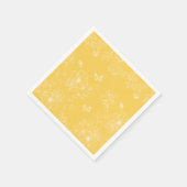 Gele bloemen patroon, bloemen, minimalistisch servet (Hoek)