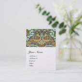 GELE BLOEMEN, PAUWEN, DRAKEN MONOGRAM Pearl Visitekaartje (Staand voorkant)