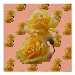 Gele bloemen perfect poster
