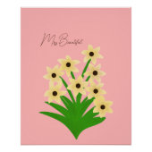 Gele bloemen perfect poster (Voorkant)