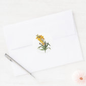 Gele bloemen, Pierre Joseph Redouté Ronde Sticker (Envelop)