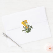 Gele bloemen, Pierre Joseph Redouté Ronde Sticker (Envelop)
