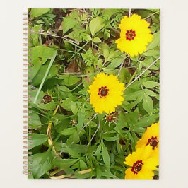 Gele bloemen planner