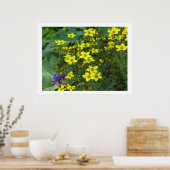 gele bloemen poster (Keuken)