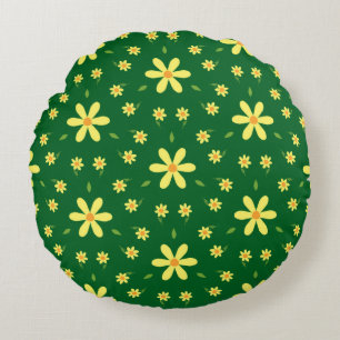 Gele bloemen rond kussen