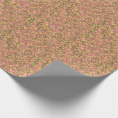 Gele Bloemen Roze Achtergrond  Cadeaupapier (Hoek)