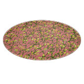 Gele Bloemen Roze Achtergrond  Snijplank (Hoek)