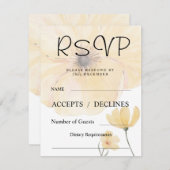  Gele Bloemen RSVP Kaart (Voorkant / Achterkant)