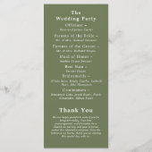  Gele Bloemen Rustieke Huwelijk Programmakaart (Achterkant)