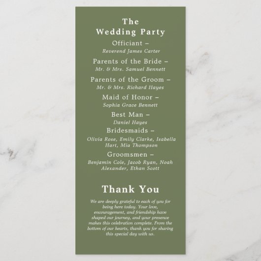  Gele Bloemen Rustieke Huwelijk Programmakaart (Achterkant)