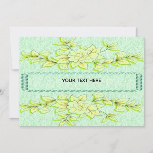gele bloemen save the date (Voorkant)