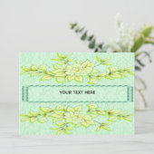 gele bloemen save the date (Staand voorkant)