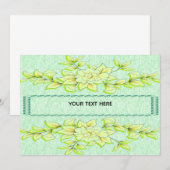gele bloemen save the date (Voorkant / Achterkant)