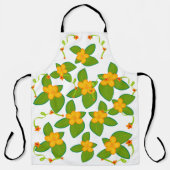 gele bloemen schort (Voorkant)
