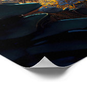 Gele Bloemen Sci-fi Robot Poster (Hoek)