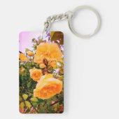 Gele bloemen sleutelhanger (achterkant)