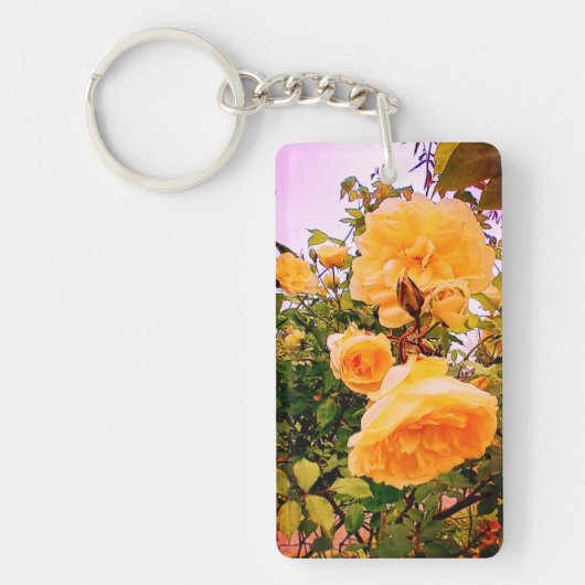 Gele bloemen sleutelhanger (Voorkant)