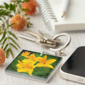 Gele bloemen sleutelhanger (Voorkant Rechts)