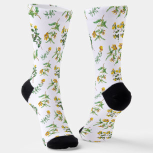 Gele Bloemen Sokken