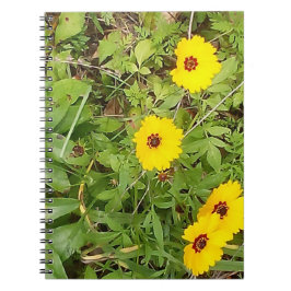 Gele bloemen Spiraal Notitieboek